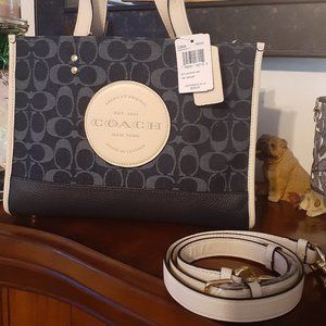 NEW WITH TAG Coach Dempsey Carryall Blue/White with Crossbody